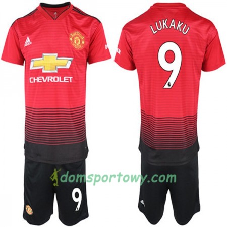 Koszulka Manchester United Lukaku 9 Dziecięcy Domowe Koszulki Piłkarskie 2018-2019 Krótki Rękaw